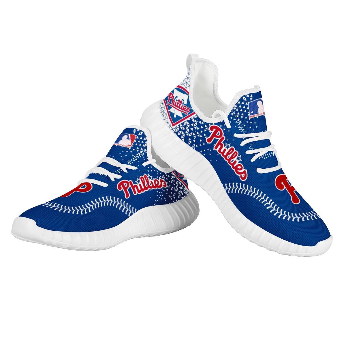 Men's Philadelphia Phillies Mesh Knit Sneakers/Shoes 001 Men's Philadelphia Phillies Mesh Knit Sneakers/Shoes 001